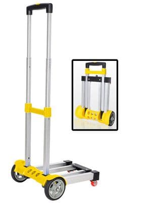 80kg LIGHTWEIGHT FOLDING TROLLEY LUGGAGE CART TRUCK airport boat warehouse Y