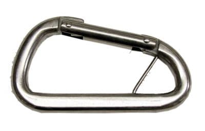 8mm STAINLESS STEEL MARINE ASSYMETRIC CARBINE HOOK with BAR boat yacht rope