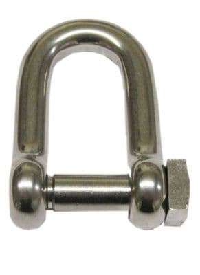 8mm STAINLESS STEEL MARINE DEE SHACKLE SQUARE HEAD yacht boat deck rigging