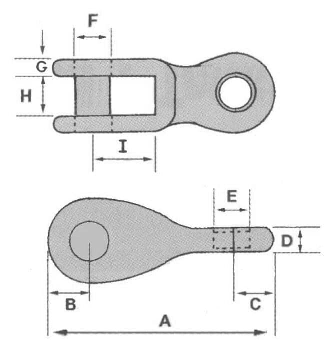 8mm STAINLESS STEEL MARINE TOGGLE rigging boat screw yacht deck rope