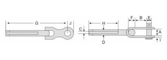 8mm STAINLESS STEEL SWAGE SWIVEL TOGGLE TERMINAL marine wire rope ...