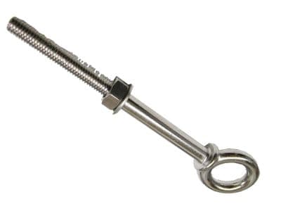 8mm x 110mm SSTAINLESS STEEL MARINE SHOULDER EYEBOLT with NUT boat yacht deck