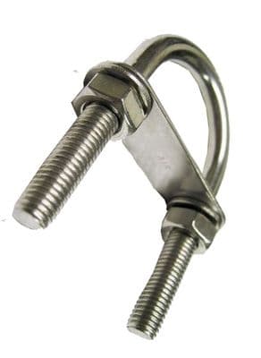 8mm x 80mm STAINLESS STEEL MARINE U BOLT with PLATES and NUTS boat yacht