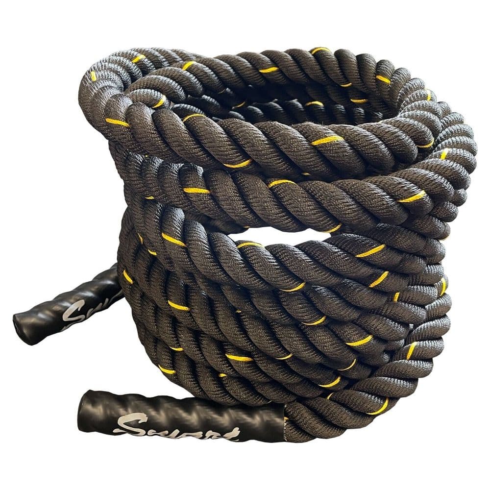 Shoof Leg Ropes 9 metre x 50mm BATTLE ROPE SCUFF SLEEVE fitness trainer gym exercise ...