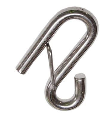 9.5mm STAINLESS STEEL MARINE LONG ARM SAFETY S HOOK boat chain rope deck yacht