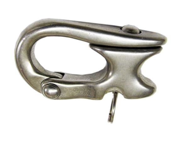 96mm STAINLESS STEEL MARINE ROPE SHEET SHACKLE yacht boat rigging deck snap