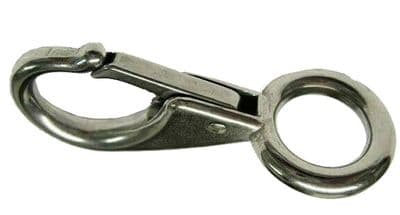 97mm STAINLESS STEEL MARINE FIXED EYE BOAT SNAP HOOKS size 3 boat yacht deck