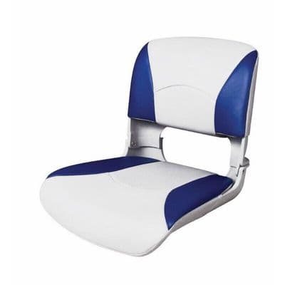 ALL WEATHER DELUXE FOLDING MARINE BOAT SEAT BLUE AND WHITE 75113WB fishing-yacht