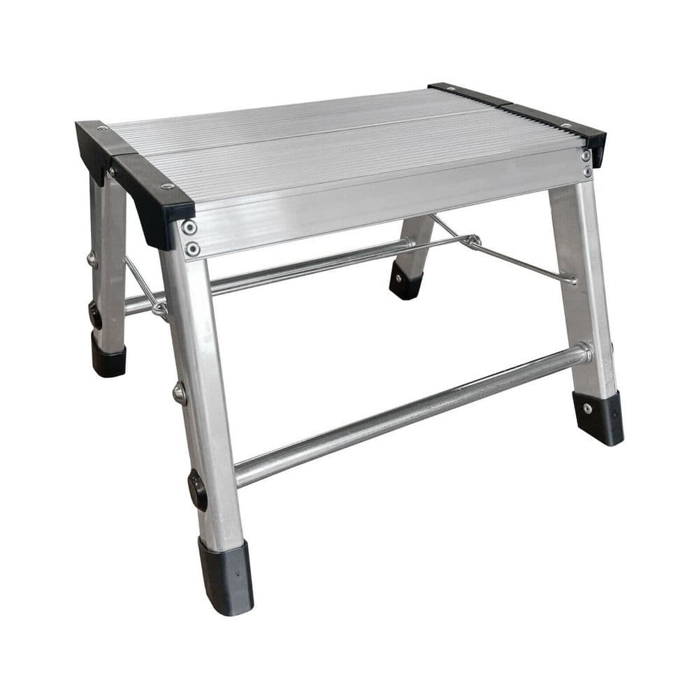 Aluminium Folding Step Stool Platform Heavy Duty Portable Collapsible 150kg