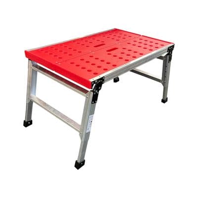 ALUMINIUM STAIRCASE NON SLIP WORK PLATFORM LADDER STEP HEIGHT ADJUSTABLE LEGS