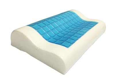 BAMBOO CONTOURED MEMORY FOAM COOLING GEL PILLOW - helps you keep cool