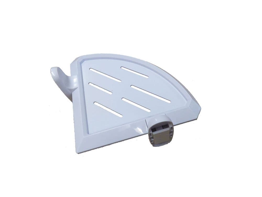 BATHROOM SELF ADHESIVE CORNER SHELF shower storage organiser rack WHITE