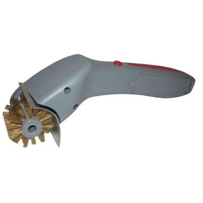 BBQ GRILL CLEANING BRUSH with SCRAPER battery operated rotating brush