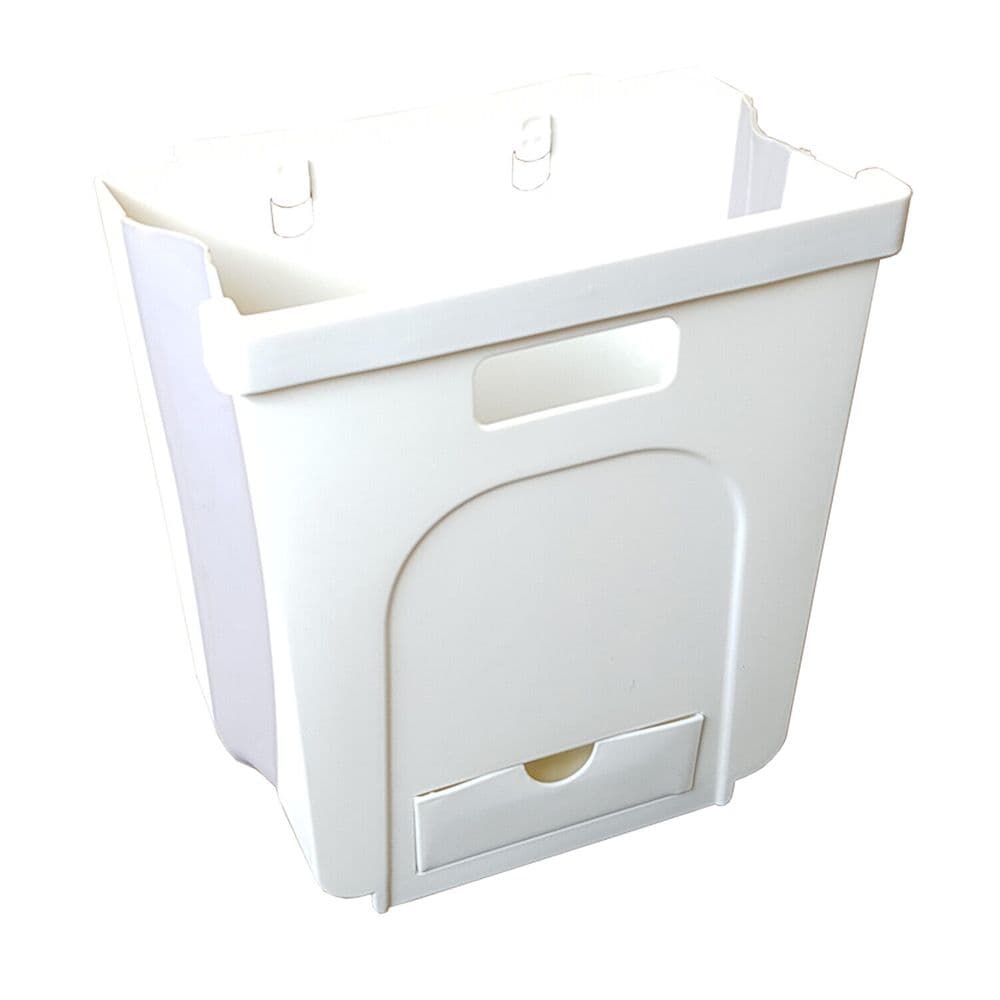 BEIGE FOLDING WASTE BIN for CUPBOARD DOOR kitchen motorhome caravan trash