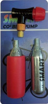 BIKE CO2 GAS TYRE INFLATOR with EVA GRIP and 2 x 16g CARTRIDGES pump