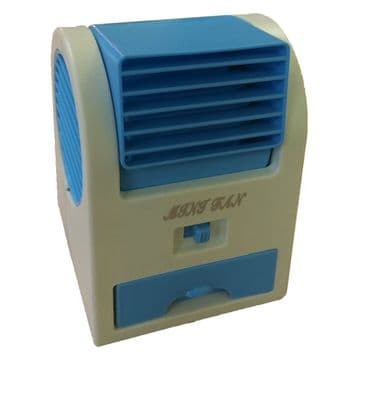 BLADELESS MINI PORTABLE FAN with drawer to hold 50ml WATER use USB or batteries