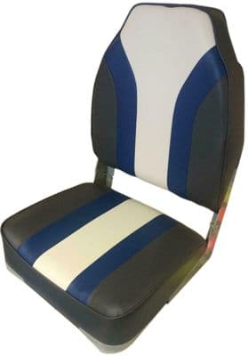 Boat Marine Seat Blue/Charcoal Hi-Back Rainbow Boat Seat 75107 fishing yacht