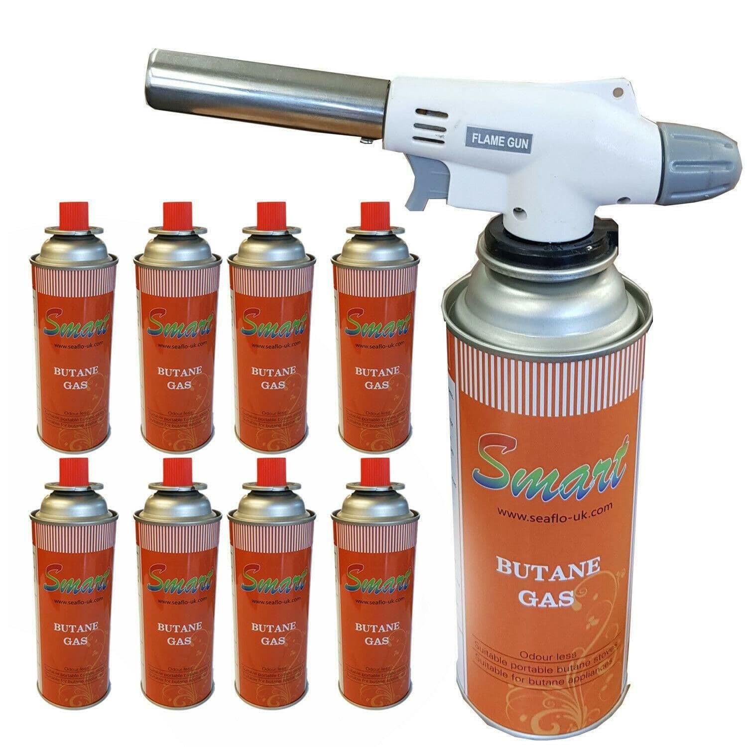 BUTANE GAS BLOW TORCH with GAS CARTRIDGES welding BBQ soldering brazing