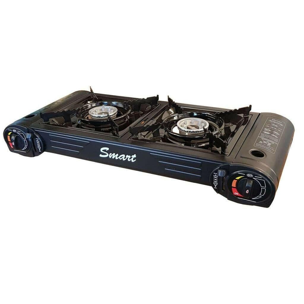 CAMPING DOUBLE BURNER GAS STOVE COOKER caravan