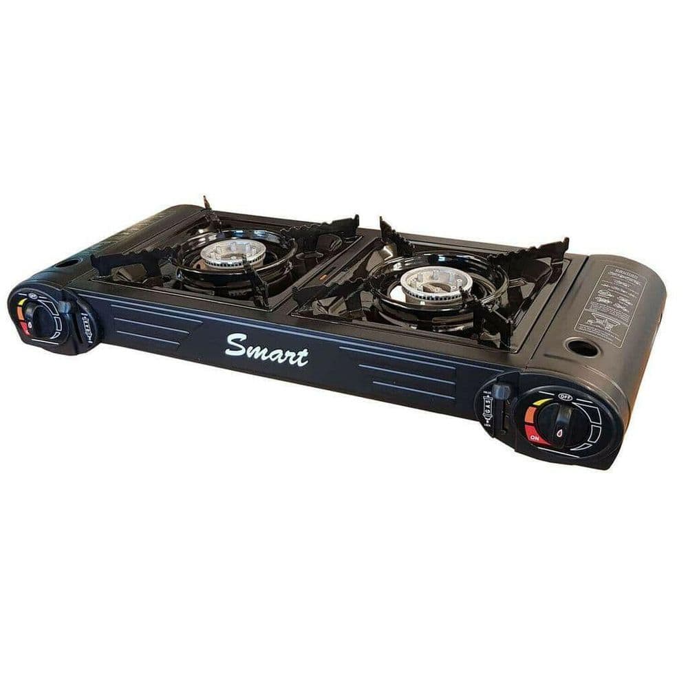 CAMPING DOUBLE BURNER GAS STOVE COOKER caravan motorhome picnic