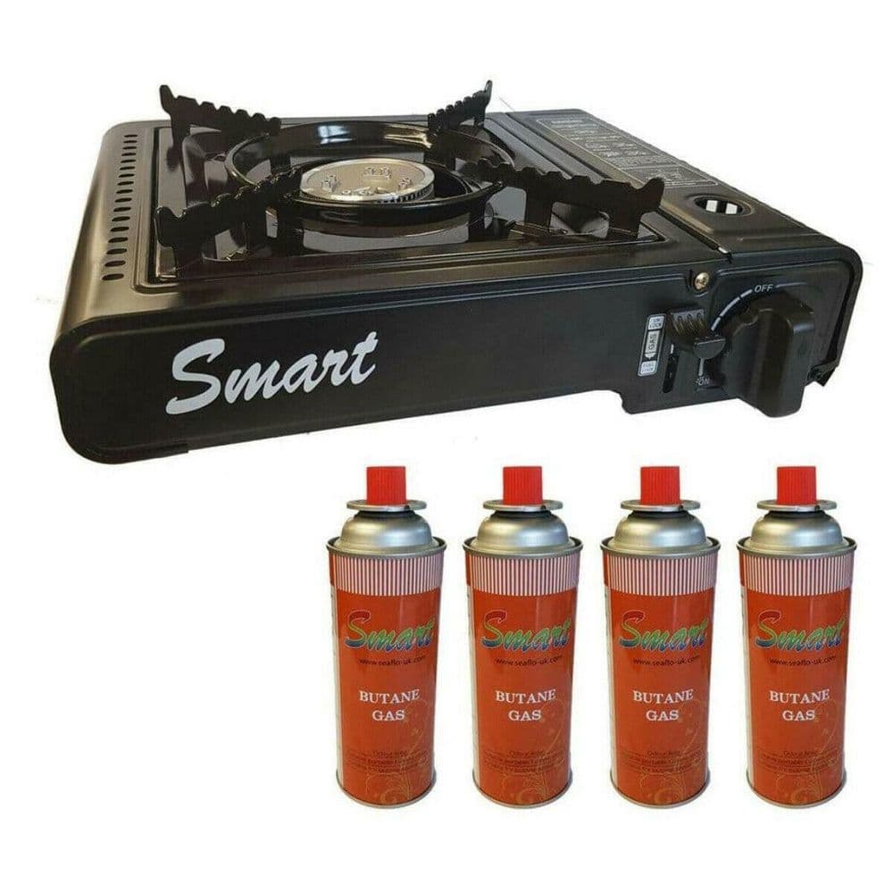 CAMPING GAS COOKER STOVE 4 x BUTANE GAS caravan fishing motorhome boat picnic