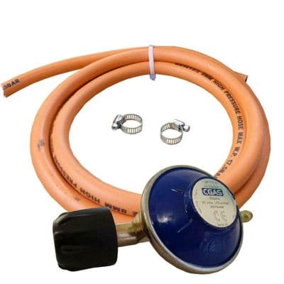 CAMPING GAZ BUTANE REGULATOR 30 mbar + 2 metres HOSE + 2 CLIPS caravan motorhome