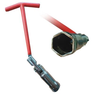CAR SPARK PLUG SOCKET SPANNER with FOLDING T HANDLE van truck motorhome