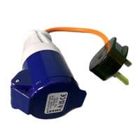 Caravan Hook Up Fly Lead Adaptor Conversion 13A UK Plug 16A Socket 230V TX02E
