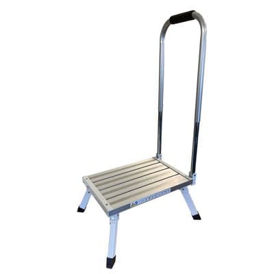 CARAVAN MOTORHOME LARGE PLATFORM FOLDING SINGLE STEP + HANDLE HANDRAIL kitchen