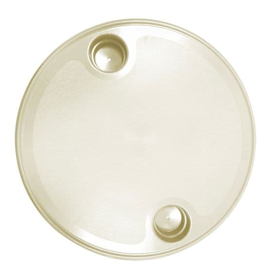 CARAVAN / MOTORHOME ROUND TABLE with 2 CUP HOLDERS 610mm dia. campervan IVORY