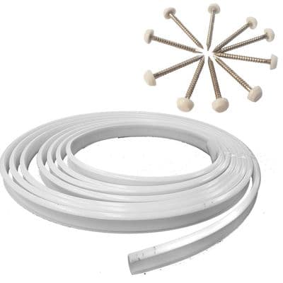 CARAVAN WINDOW CAPPING TRIM - 30mm x 10 metres + 10 DECADOME PINS motorhome boat