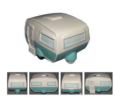CERAMIC CARAVAN MONEY BOX in GIFT BOX (PPXY659) 'NEW 2017 DESIGN'
