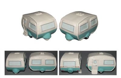 CERAMIC CARAVAN SALT and PEPPER SET in GIFT BOX (PPXY660) 'NEW 2017 DESIGN'