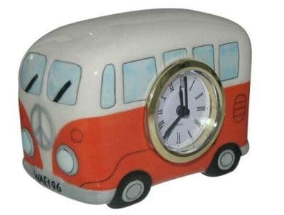 CERAMIC VW CAMPER VAN CLOCK in GIFT BOX (CV10-IC)