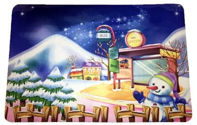 CHRISTMAS SNOWMAN DOOR STEP MAT non slip xmas carpet floor festive rug