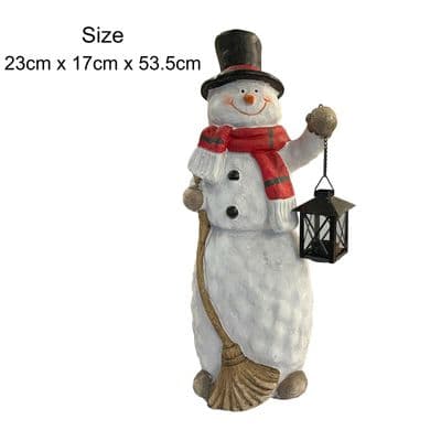Christmas Very Large Snowman + Tea Light Candle Holder Figure (NFY170174-53.5)