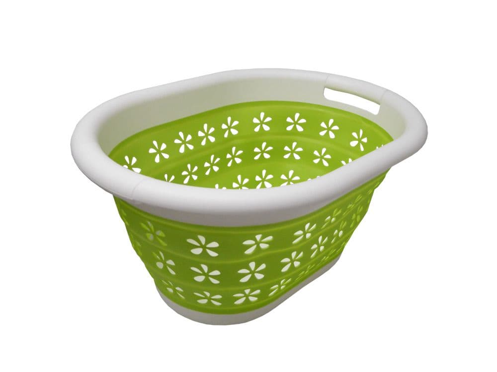 COLLAPSIBLE FOLDING LAUNDRY BASKET caravan camping boat motorhome D169