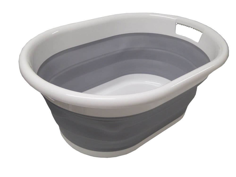 COLLAPSIBLE FOLDING LAUNDRY STORAGE BASKET caravan camping boat