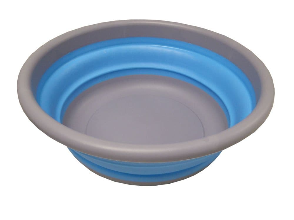 COLLAPSIBLE LARGE ROUND WASHING UP BOWL camping caravan motorhome boat