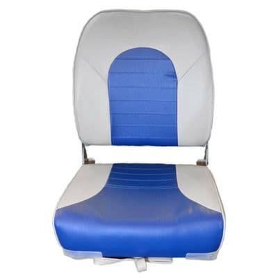 DELUXE FOLDING MARINE BOAT SEAT Blue/grey (75118GB) yacht fishing speed chair