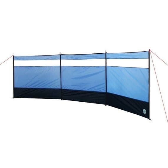 DELUXE WINDBREAK in CARRY BAG 5 metre 3 panel MISTRAL caravan motorhome blue