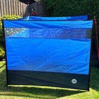 DELUXE WINDBREAK in CARRY BAG 5 metre 3 panel MISTRAL caravan motorhome blue