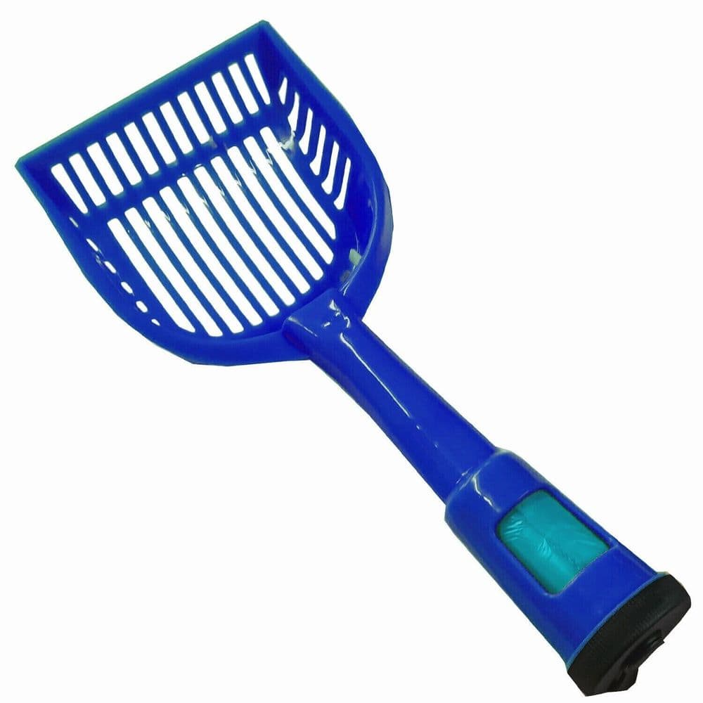 DOG WASTE POO BAGS and SCOOP SHOVEL poop bags litter tray scoop blue DC85