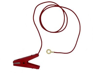 Electric Fence Connection Cable Energiser Lwith Crocodile Clips and M8 Eyelet