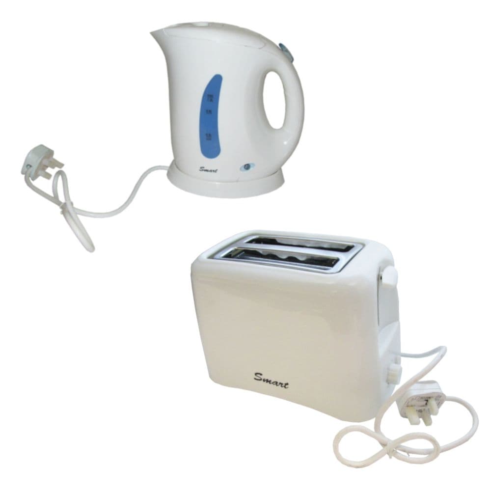 ELECTRIC LOW WATTAGE 800W TOASTER and 850W KETTLE caravan motorhome