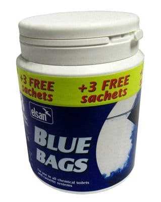 ELSAN BLUE BAGS - 21 TOTAL SACHETS caravan motorhome toilet
