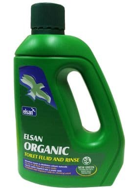 ELSAN ORGANIC 2 LITRE TOILET FLUID + RINSE caravan motorhome boat camping