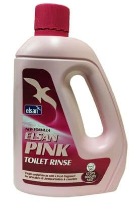 ELSAN PINK 2 LITRE TOILET FLUID RINSE caravan motorhome boat camping