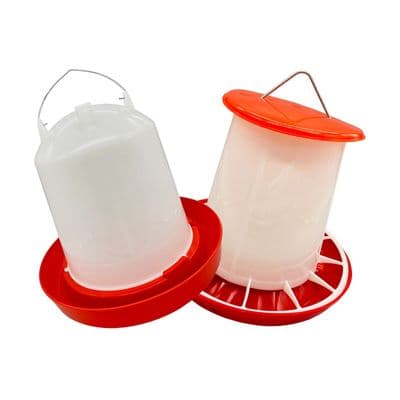 Feeder +  Water Drinker Chicken Poultry chick hen duck pigeon