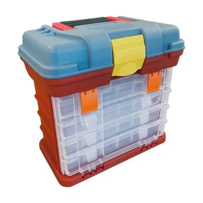 FISHING TACKLE STORAGE CABINET TOOL BOX ORGANISER lures hooks crafts